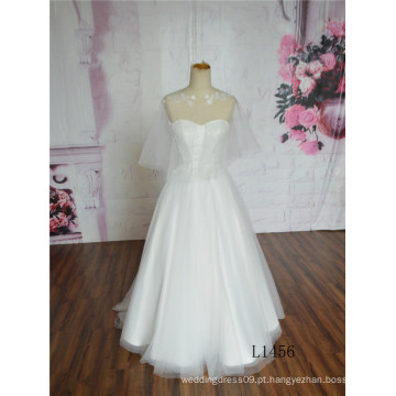 China Custom Made Querida Vestido de Noiva Lace Strapless Wedding Dress